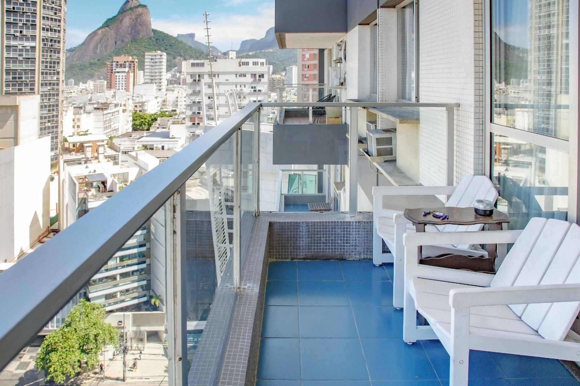 Leblon Flat Service 2 Quartos Vista Mar Rio de Janeiro Exteriör bild