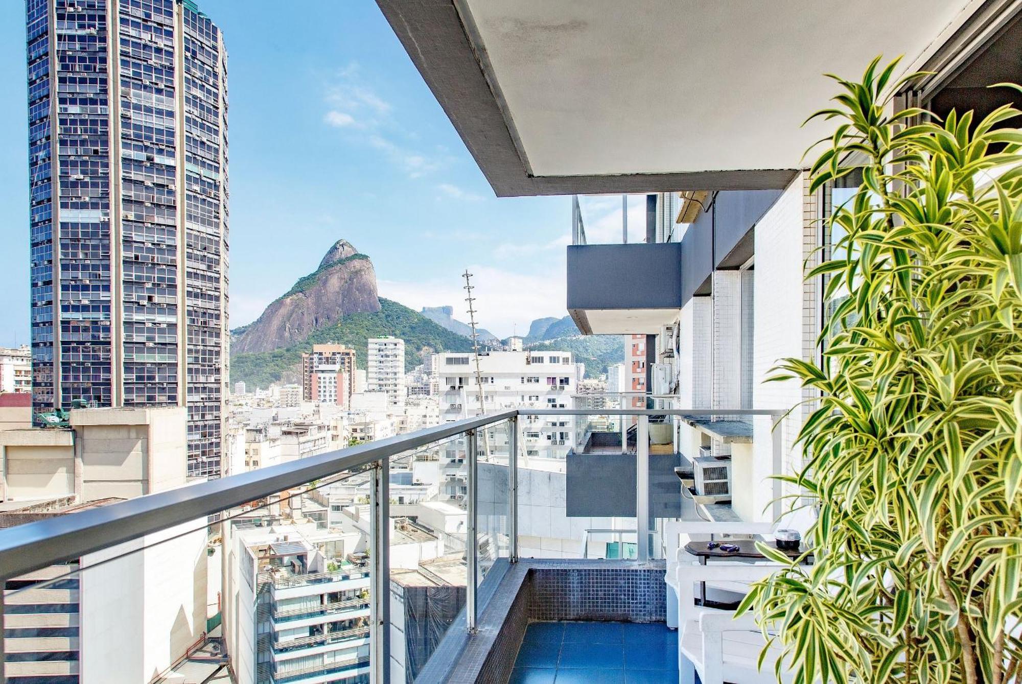 Leblon Flat Service 2 Quartos Vista Mar Rio de Janeiro Exteriör bild