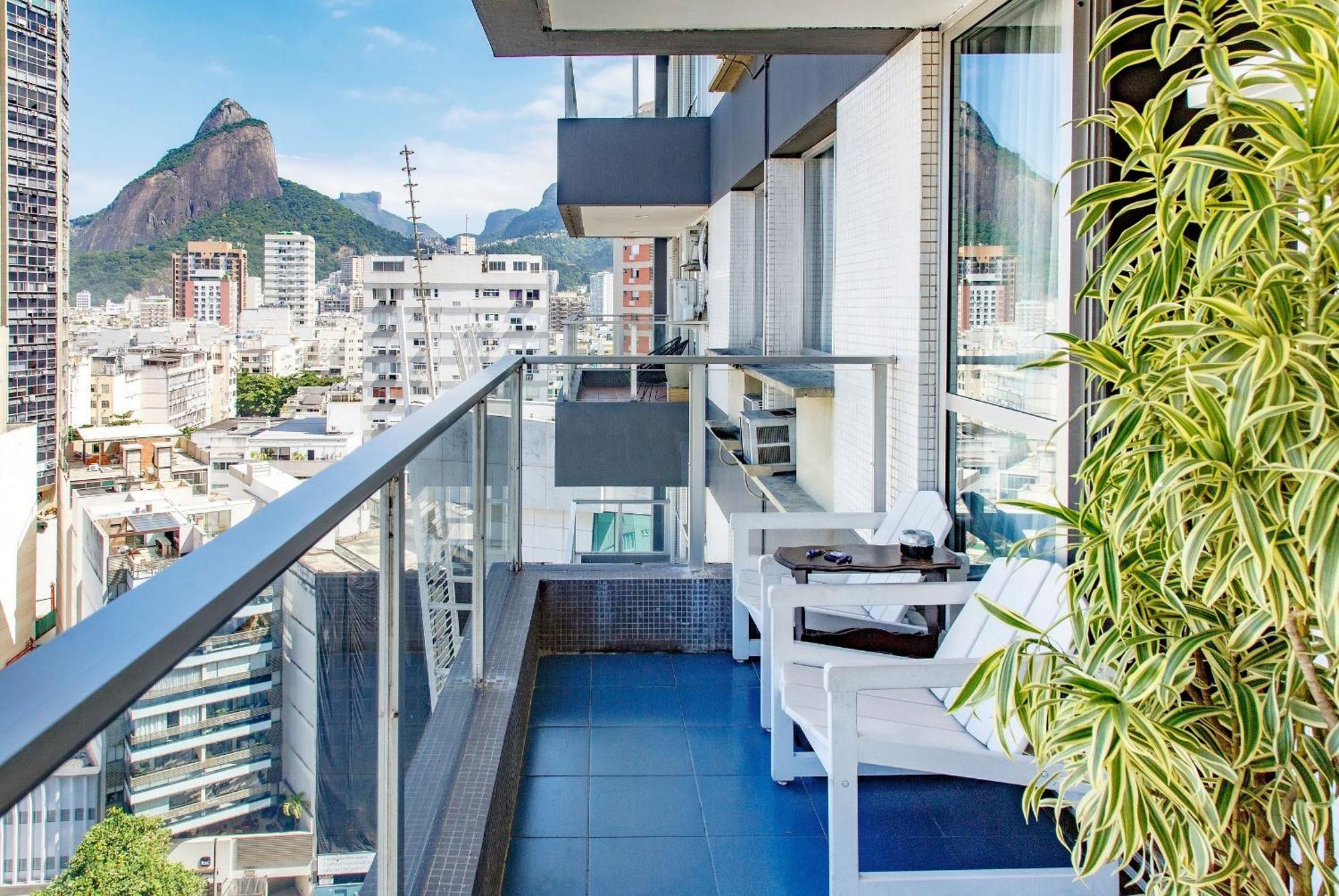 Leblon Flat Service 2 Quartos Vista Mar Rio de Janeiro Exteriör bild